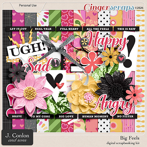 Big Feels Digital Scrapbooking Kit by J. Conlon and Sons