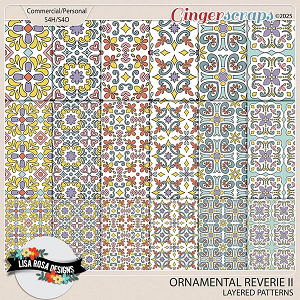 Ornamental Reverie II CU Layered Patterns by Lisa Rosa Designs