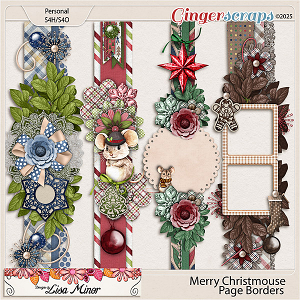 Merry Christmouse Page Borders from Designs by Lisa Minor