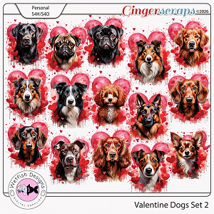 Valentine Dogs 2 by Wetfish Designs 