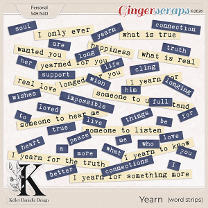 Yearn Word Strips by Kelley Danielle Design Yearn Word Strips by Kelley Danielle Design