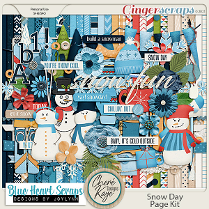 Snow Day Page Kit by Chere Kaye Designs and Blue Heart Scraps