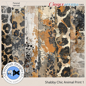 Shabby Chic Animal Print Papers 1 by Wetfish Designs