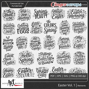 Easter Vol. 1 CU Word Art