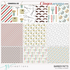 Barber Patterns (CU) by GS Creations