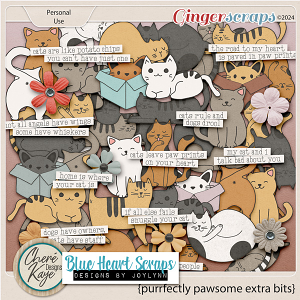 Purrfectly Pawsome Extra Bits by Chere Kaye Designs & Blue Heart Scraps