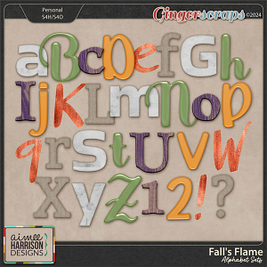 Fall's Flame Alphabet Sets by Aimee Harrison