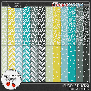 Puddle Ducks - EXTRA PAPERS by Twin Mom Scraps
