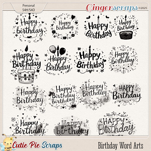 Birthday Word Art VOL-04