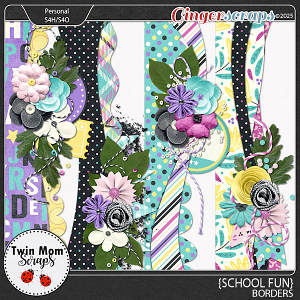 School Fun - BORDERS by Twin Mom Scraps