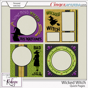 Wicked Witch Quick Pages by Scrapbookcrazy Creations