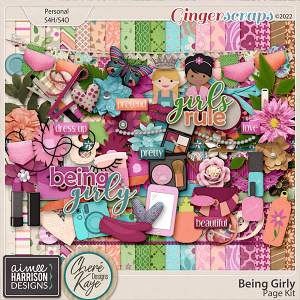 Being Girly Page Kit by Chere Kaye Designs and Aimee Harrison