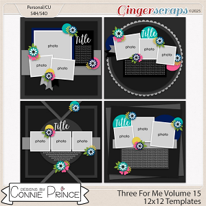 Three For Me Volume 15 - 12x12 Temps (CU Ok) by Connie Prince