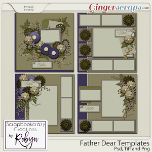 Father Dear Templates by Scrapbookcrazy Creations