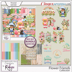 Flower Friends Collection by Scrapbookcrazy Creations