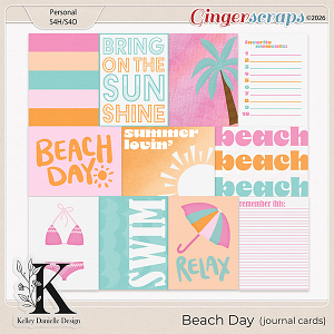 Beach Day Journal Cards Kit by Kelley Danielle Design
