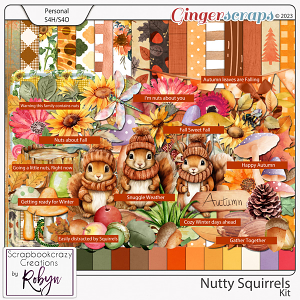 Nutty Squirrels Kit by Scrapbookcrazy Creations
