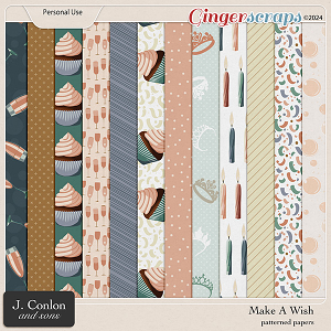Make A Wish Patterned Papers by J. Conlon and Sons