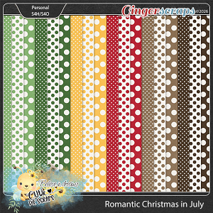 Romantic Christmas In July Pattern Papers