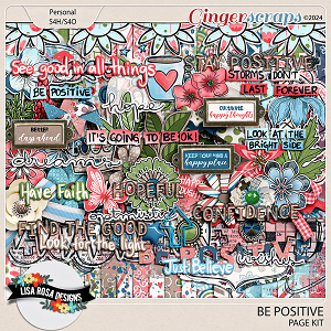 Be Positive - Page Kit by Lisa Rosa Designs