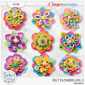 CU Felt Flowers Vol 5 by Ilonka's Designs