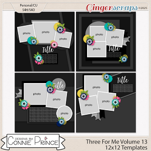 Three For Me Volume 13 - 12x12 Temps (CU Ok) by Connie Prince