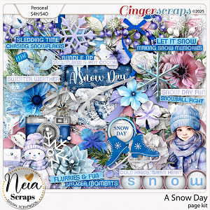 A Snow Day - Page Kit - by Neia Scraps