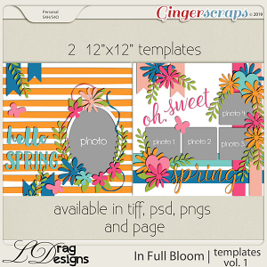 In Full Bloom: Templates Vol. 1 by LDragDesigns