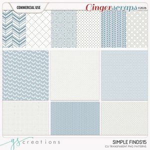 Simple Finds 15 Patterns (CU) by GS Creations Simple Finds 15 Patterns (CU) by GS Creations