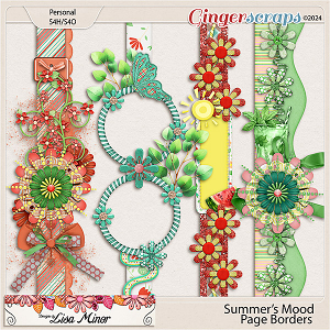 Summer's Mood Page Borders from Designs by Lisa Minor