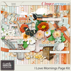 I Love Mornings Page Kit by Aimee Harrison