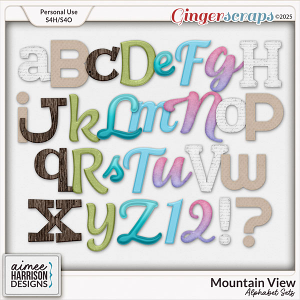 Mountain View Alphabet Sets by Aimee Harrison
