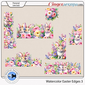 Watercolor Easter Edges 3  by Wetfish Designs 