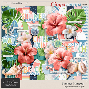 Summer Hangout Digital Scrapbooking Kit by J. Conlon and Sons