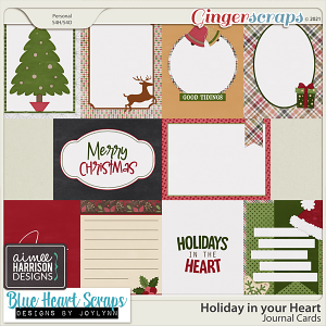 Holiday in your Heart Journal Cards by Aimee Harrison and Blue Heart Scraps