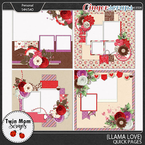 Llama Love - QUICK PAGES by Twin Mom Scraps