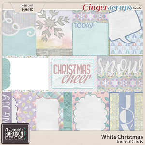 White Christmas Journal Cards by Aimee Harrison