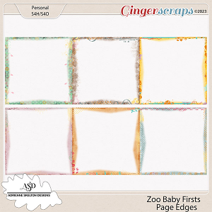 Zoo Baby Firsts Page Edges-By Adrienne Skelton Designs