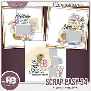 {CU} Scrap Easy 34 Templates by JB Studio