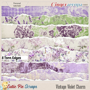 Vintage Violet Charm Torn Edges