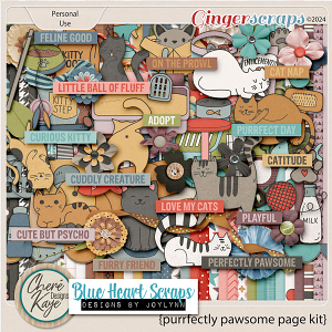 Purrfectly Pawsome Page Kit by Chere Kaye Designs & Blue Heart Scraps