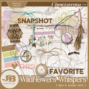 Wildflowers Whispers Misc & Journal Bits by JB Studio