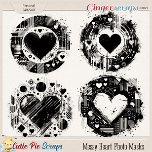 Messy Heart Photo Masks 02 Messy Heart Photo Masks 02