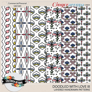 Doodled With Love III - CU/PU Layered Patterns by Lisa Rosa Designs