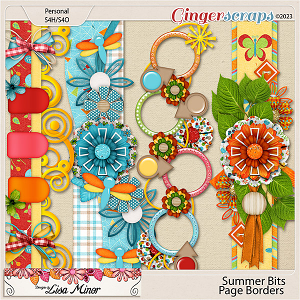 Summer Bits Page Borders from Designs by Lisa Minor