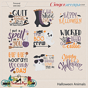 Halloween Animals Word Art by The Scrappy Kat