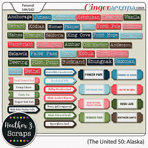 The United 50: Alaska WORD BITS by Heather Z Scraps