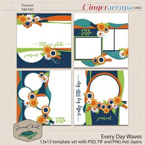 Every Day Waves Template Set by ScrapChat Designs