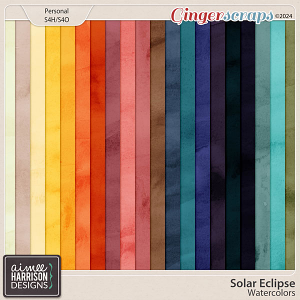 Solar Eclipse Watercolor Papers by Aimee Harrison