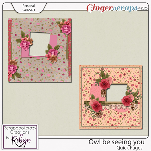 Owl be seeing you Quick Pages by Scrapbookcrazy Creations